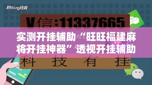 实测开挂辅助“旺旺福建麻将开挂神器	”透视开挂辅助教程
