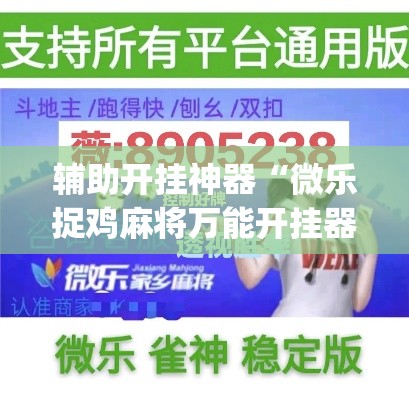 辅助开挂神器“微乐捉鸡麻将万能开挂器(辅助神器)开挂详细教程
