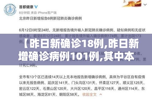 【昨日新确诊18例,昨日新增确诊病例101例,其中本土98例】