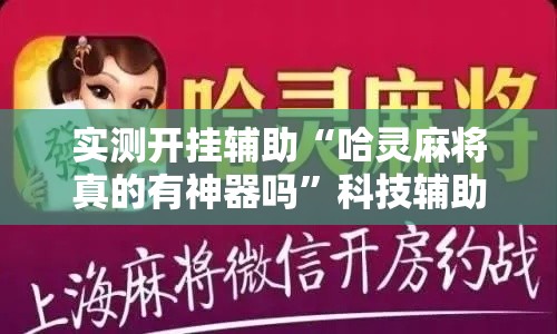 实测开挂辅助“哈灵麻将真的有神器吗	”科技辅助神器手机版教程