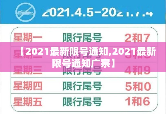 【2021最新限号通知,2021最新限号通知广宗】