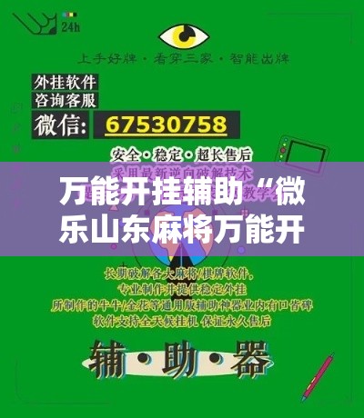 万能开挂辅助“微乐山东麻将万能开挂器”科技辅助神器手机版教程