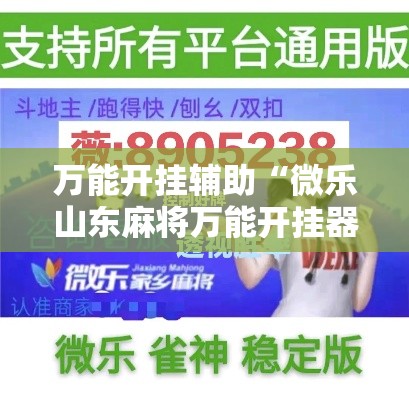 万能开挂辅助“微乐山东麻将万能开挂器	”科技辅助神器手机版教程