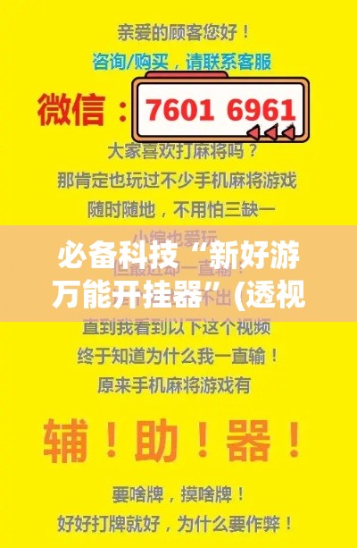 必备科技“新好游万能开挂器”(透视挂)辅助透视教程