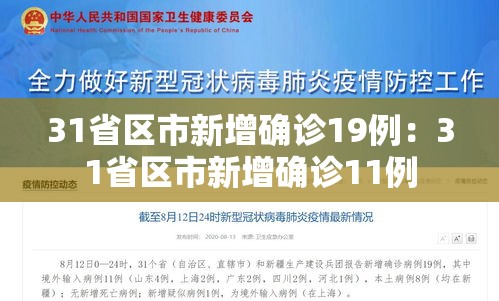 31省区市新增确诊19例：31省区市新增确诊11例