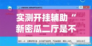 实测开挂辅助“新密瓜二厅是不是可以开挂”(透视挂)辅助透视教程
