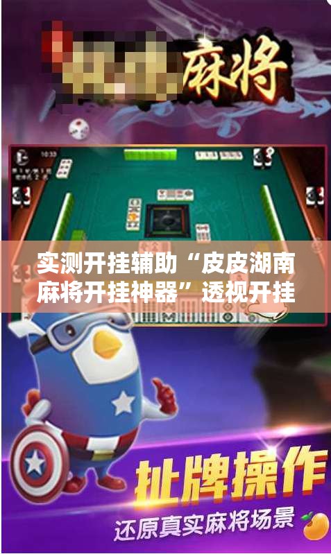 实测开挂辅助“皮皮湖南麻将开挂神器”透视开挂辅助教程