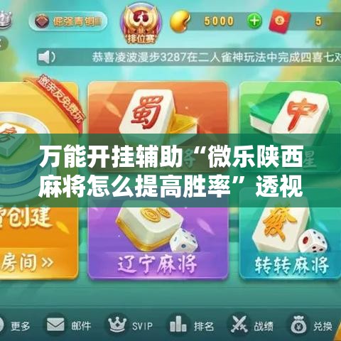万能开挂辅助“微乐陕西麻将怎么提高胜率”透视开挂辅助教程
