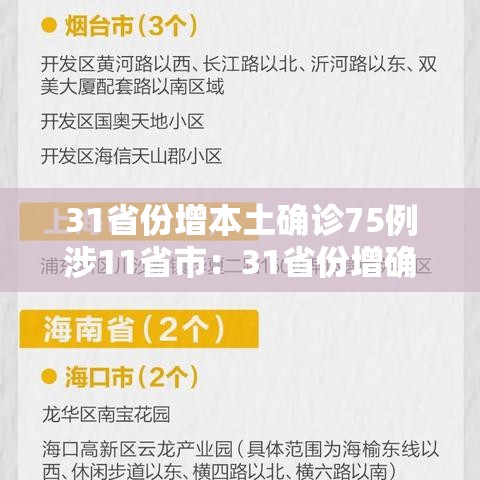 31省份增本土确诊75例涉11省市：31省份增确诊25例 其中本土5例