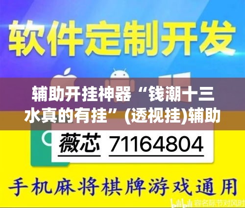 辅助开挂神器“钱潮十三水真的有挂”(透视挂)辅助透视教程