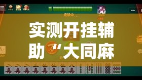 实测开挂辅助“大同麻将真的有挂吗”透视开挂辅助教程