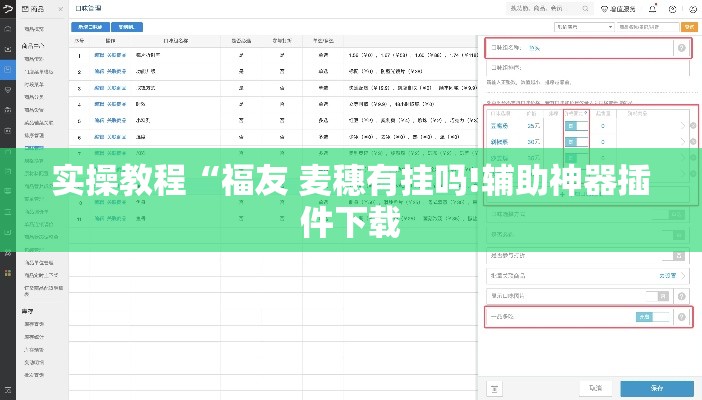 实操教程“福友 麦穗有挂吗!辅助神器插件下载