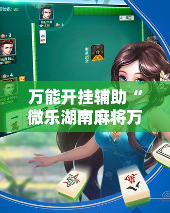 万能开挂辅助“微乐湖南麻将万能开挂器免费”透视开挂辅助教程