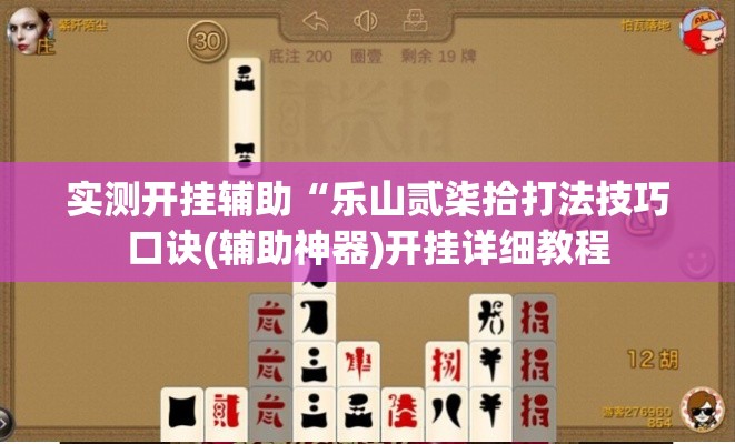 实测开挂辅助“乐山贰柒拾打法技巧口诀(辅助神器)开挂详细教程