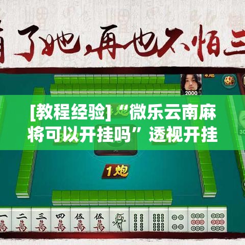 [教程经验]“微乐云南麻将可以开挂吗”透视开挂辅助教程