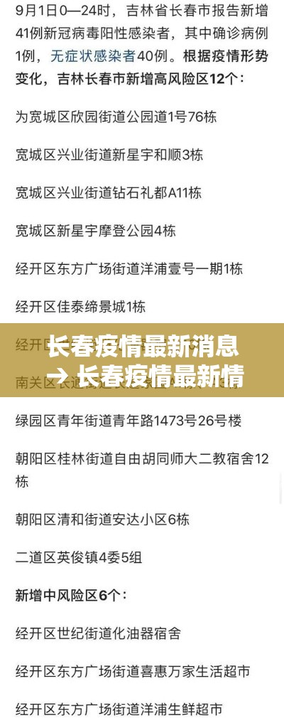 长春疫情最新消息 → 长春疫情最新情况最新报道