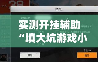 实测开挂辅助“填大坑游戏小程序确实可以开挂”(透视挂)辅助透视教程