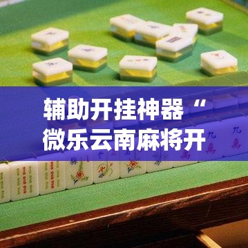 辅助开挂神器“微乐云南麻将开挂神器下载(辅助神器)开挂详细教程