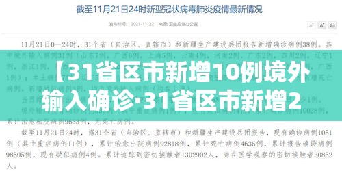【31省区市新增10例境外输入确诊·31省区市新增20例确诊均为境外输入】 【31省区市新增10例境外输入确诊·31省区市新增20例确诊均为境外输入】