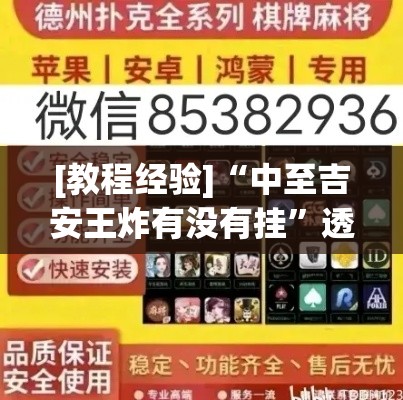 [教程经验]“中至吉安王炸有没有挂”透视开挂辅助教程
