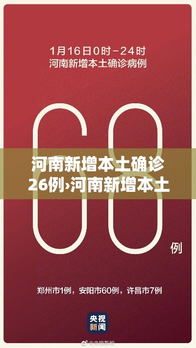 河南新增本土确诊26例›河南新增本土确诊病例33例