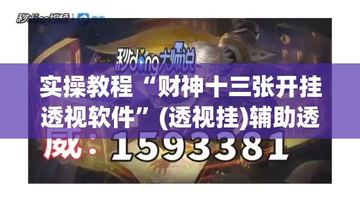 实操教程“财神十三张开挂透视软件”(透视挂)辅助透视教程