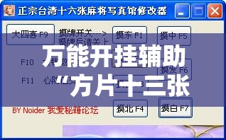 万能开挂辅助“方片十三张怎么开挂	”透视开挂辅助教程