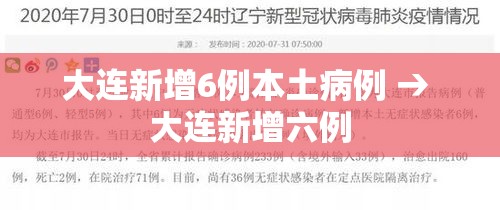 大连新增6例本土病例 → 大连新增六例 大连新增6例本土病例 → 大连新增六例