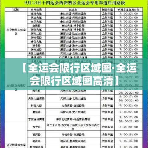 【全运会限行区域图·全运会限行区域图高清】
