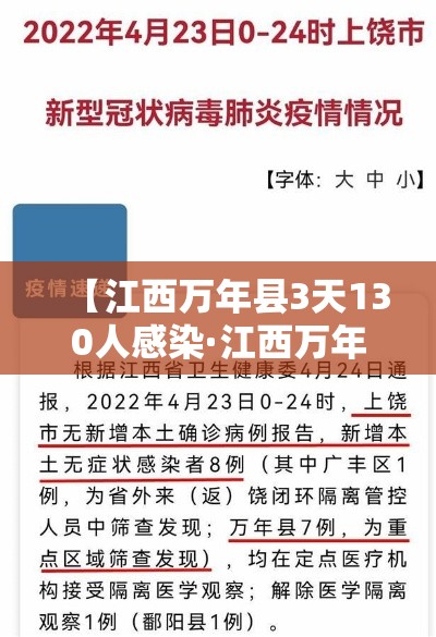 【江西万年县3天130人感染·江西万年新型冠状病毒】