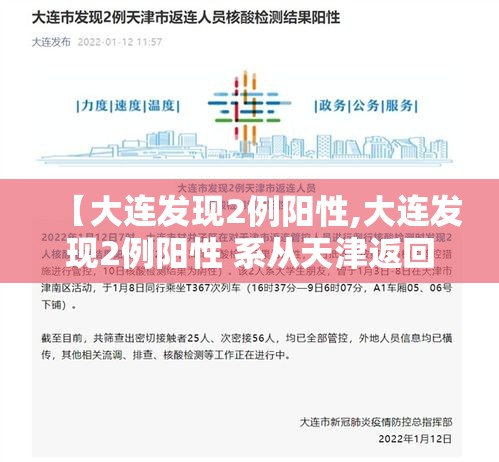【大连发现2例阳性,大连发现2例阳性 系从天津返回】