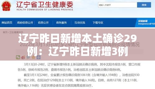 辽宁昨日新增本土确诊29例:辽宁昨日新增3例 辽宁昨日新增本土确诊29例:辽宁昨日新增3例