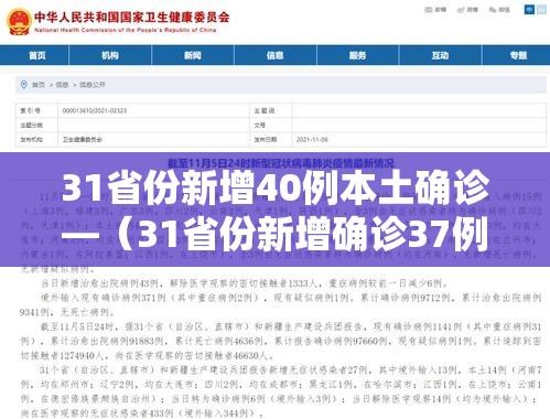 31省份新增40例本土确诊—（31省份新增确诊37例27例为本土病例）
