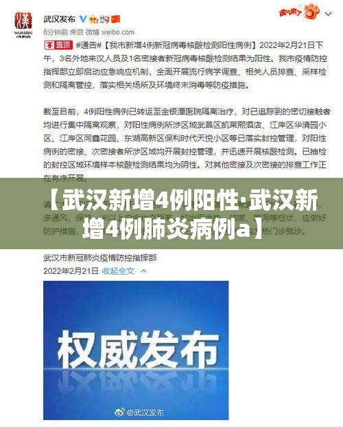 【武汉新增4例阳性·武汉新增4例肺炎病例a】