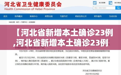 【河北省新增本土确诊23例,河北省新增本土确诊23例最新消息】