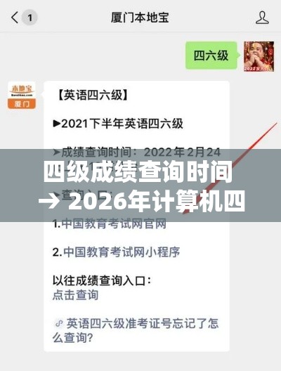 四级成绩查询时间 → 2026年计算机四级成绩查询时间