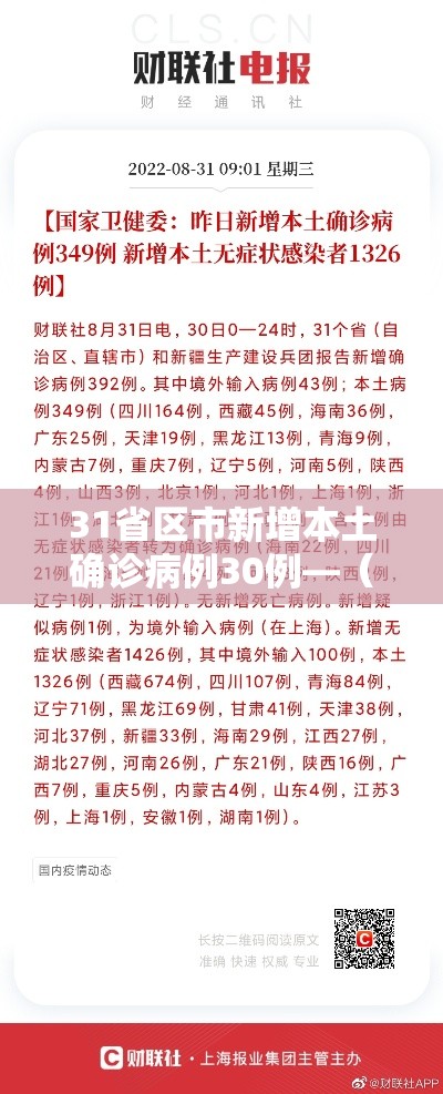 31省区市新增本土确诊病例30例—（31省区市新增确诊12例本土4例）