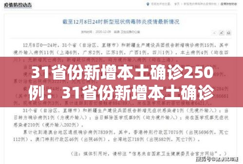 31省份新增本土确诊250例：31省份新增本土确诊2例i