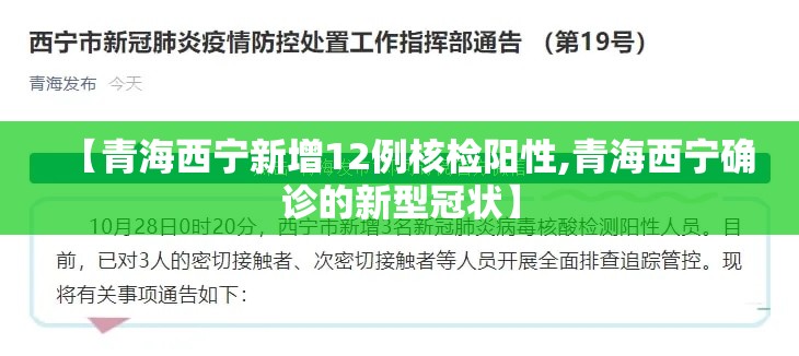 【青海西宁新增12例核检阳性,青海西宁确诊的新型冠状】