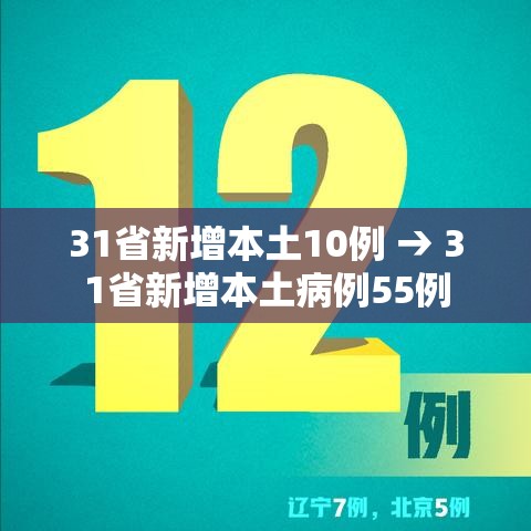 31省新增本土10例 → 31省新增本土病例55例
