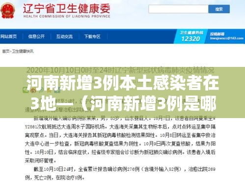 河南新增3例本土感染者在3地—（河南新增3例是哪里的）