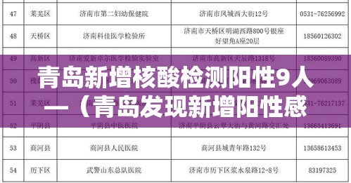 青岛新增核酸检测阳性9人—（青岛发现新增阳性感染）