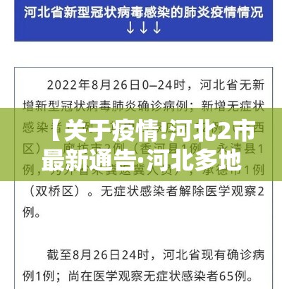 【关于疫情!河北2市最新通告·河北多地发布疫情紧急通告】