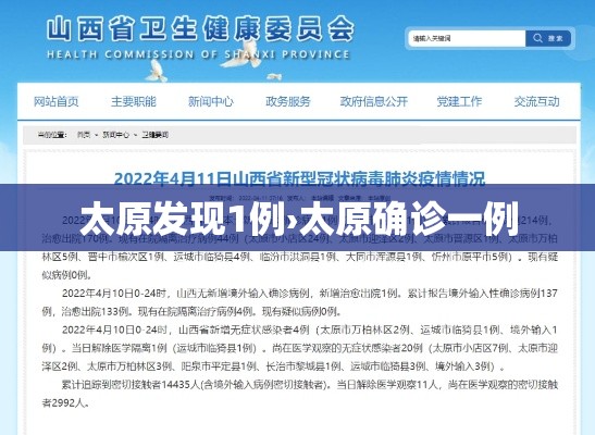 太原发现1例›太原确诊一例