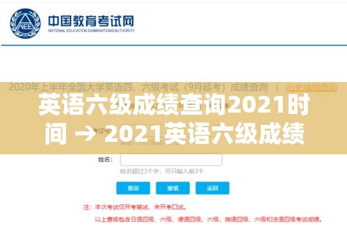 英语六级成绩查询2021时间 → 2021英语六级成绩查询2021时间