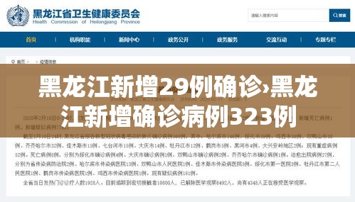 黑龙江新增29例确诊›黑龙江新增确诊病例323例