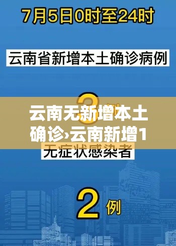云南无新增本土确诊›云南新增1本土无症状