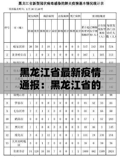 黑龙江省最新疫情通报:黑龙江省的最新疫情状况报告 黑龙江省最新疫情通报:黑龙江省的最新疫情状况报告