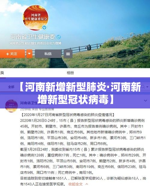 【河南新增新型肺炎·河南新增新型冠状病毒】