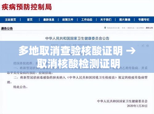 多地取消查验核酸证明 → 取消核酸检测证明 多地取消查验核酸证明 → 取消核酸检测证明